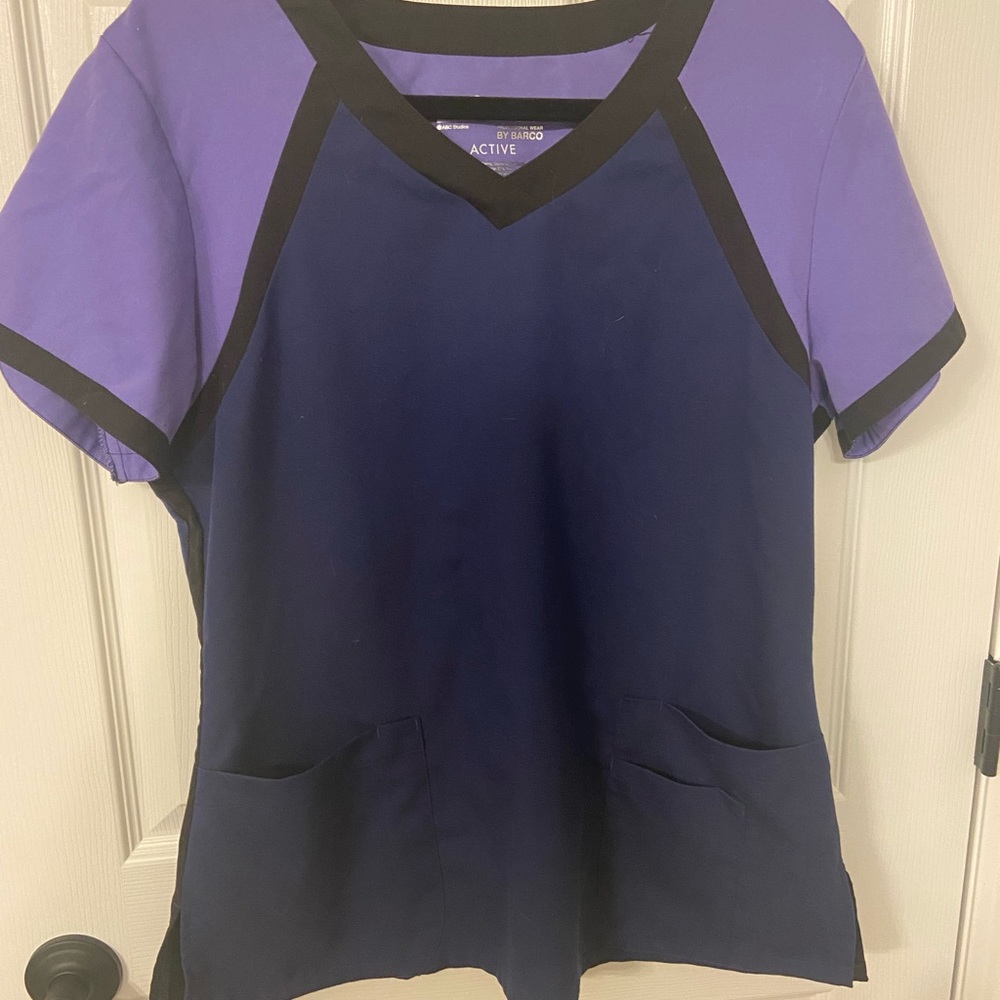 Navy Blue Greys Anatomy Large Scrub Top